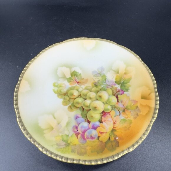 Royal Rudolstadt Prussia Porcelain Hand Painted Dish Plate Antique 6inch Set 2 - Picture 12 of 12